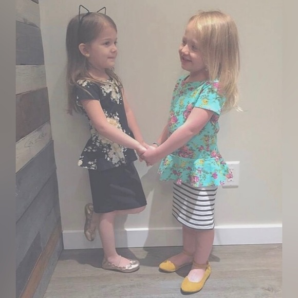 Toddler Peplum Floral Top Canadian Small Shop Handmade - Picture 6 of 6